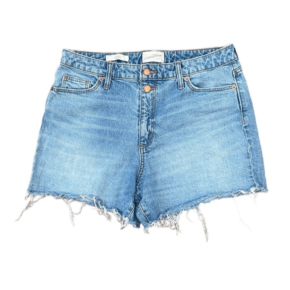 Universal Thread Pants - Universal Thread High-Rise Vintage Midi Raw Frayed Hem Jean Shorts